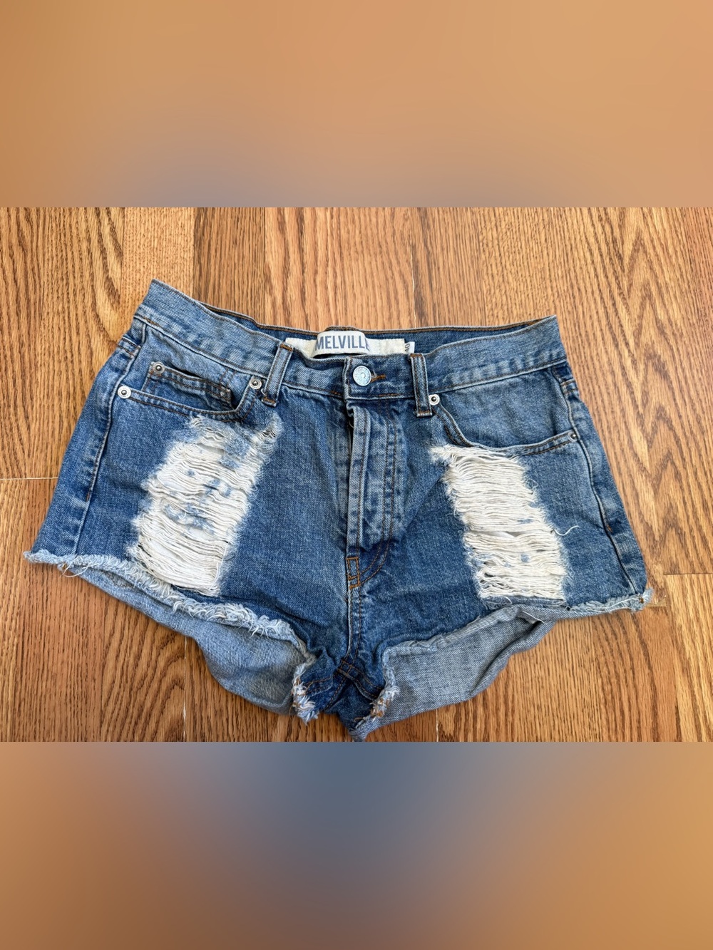 Brandy Melville denim shorts, made in Italy, size 40-US size 4
